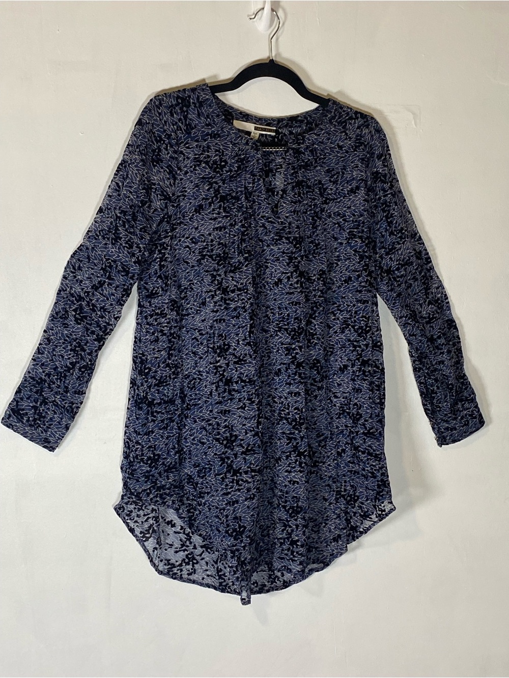 Tracy‎ Reese Floral Pintuck Peasant Tunic Silk Velvet Burnout Sheer M Romantic - Picture 2 of 8